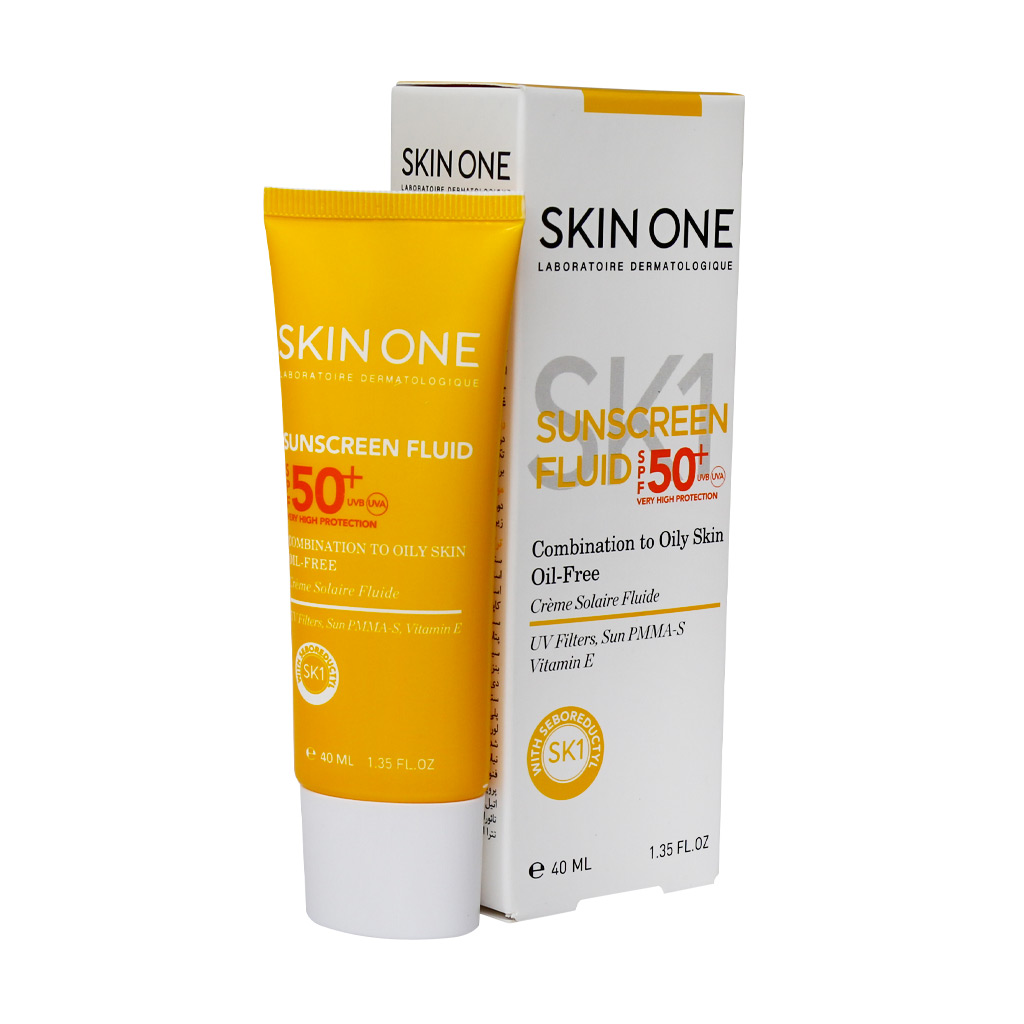 ضد آفتاب SPF50 بی رنگ فاقد چربی اسکین وان مناسب پوست مختلط تا چرب