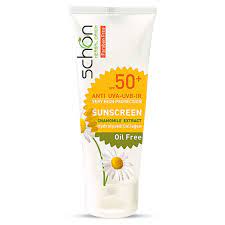 کرم محافظ آفتاب SPF +50 بدون رنگ مناسب پوست چرب شون