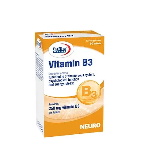 قرص ویتامین B3 یوروویتال 60 عددی